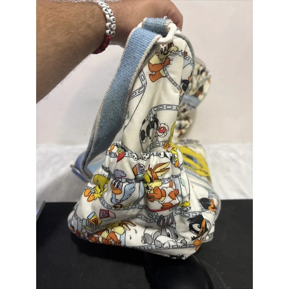 Looney Tunes Vintage Diaper Bag Baby Tweety Bird Bugs Bunny Stains 17